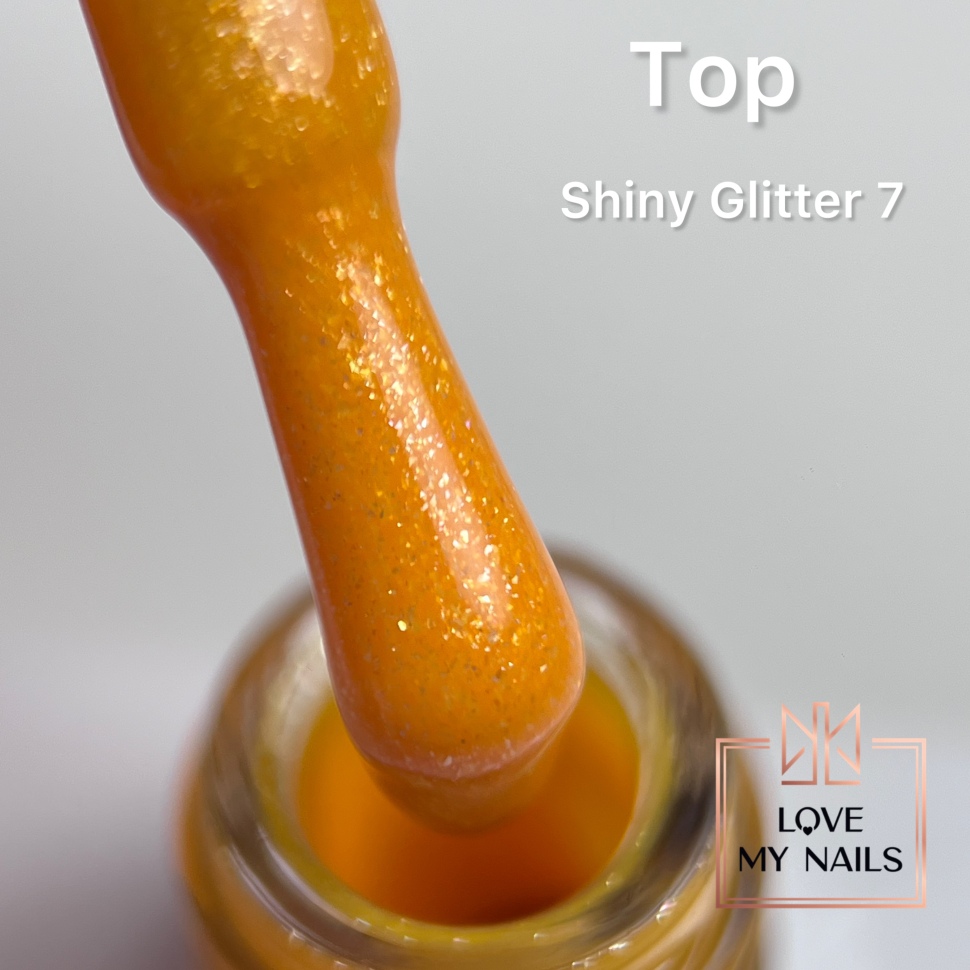 Effect Top Coat Shiny Glitter 7 NO WIPE 10ml von Love My Nails