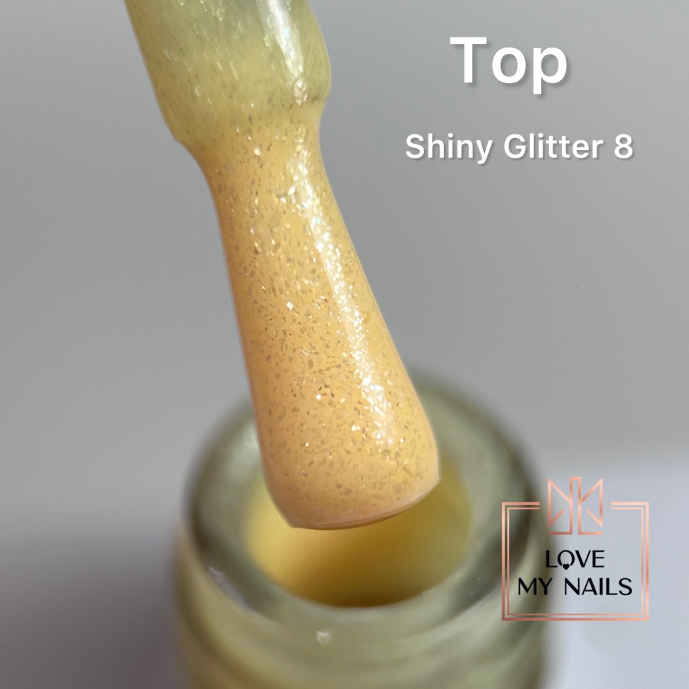 Effect Top Coat Shiny Glitter 8 NO WIPE 10ml von Love My Nails