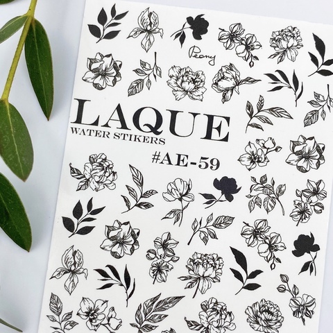 Sticker design AE59 black by LAQUE (water soluble stickers)