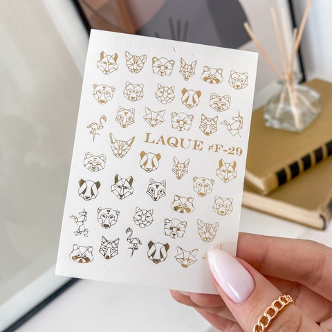 Sticker design F29 gold (water soluble stickers)