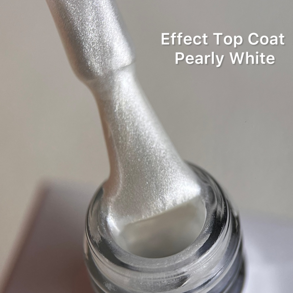 EffectTop Coat Pearly White NO WIPE 10ml by Love My Nails