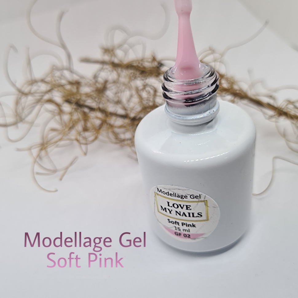 Modellage Gel in der Flasche für Nagelstärkung und Verlängerung 15ml  (Soft Pink)